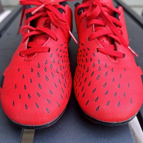 Red & black Adidas Predator Soccer Cleats - Picture 2 of 7